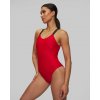 Dámske červené Jednodielne Plavky Nike Swim Fitness Nike Hydralock Fusion Long Sleeve Zip Top