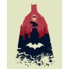 Zuty - Batman obrys, 40×50 cm, vypnuté plátno na rám (8596530135692)