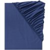 Livarno home Perkálová napínacia plachta, 180 - 200 x 200 cm (modrá) (100383621)