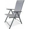 Autronic ZÁHRADNÁ STOLIČKA - skladacia, polohovateľná - šedá, textil + kov