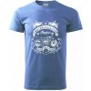 Indian Motorycle Club - Klasické pánske tričko vyššej gramáže - L ( Svetlomodrá )