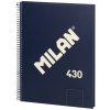 Blok linajkový so špirálou A4 MILAN 80 listov, modrý