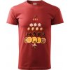 Vianočný stromček zo sušených plodov - Klasické pánske tričko vyššej gramáže - 3XL ( Bordová )