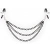 OhMama Fetish Black Nipple Clamps with Multi Chains