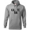Karate bojovník - Mikina pánska Cape s kapucňou - 2XL ( Tmavosivý melír )