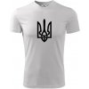 Ukrajina trojzubec veľký - Pánske tričko Fantasy športové - M ( Biela )