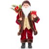 Dekorácia MagicHome Vianoce, Santa s darčekmi, 80 cm