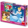 DINO Disney princezny Popelka Ariel a Bella 3x55 dielov