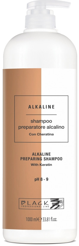 Black Alkaline Preparing Shampoo With Keratin 1000 ml