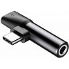 Baseus audio rozbočovač L41 s koncovkami USB-C samec / USB-C samice /3,5mm Jack samice