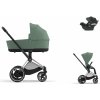 Cybex Platinum CYBEX e-Priam Travel Set + Aton B2 i-Size leaf green 2025 chrome with black details