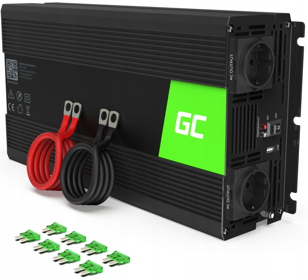 Green Cell měnič 24V/230V 1500W