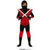 Kostým Detský kostým ninja červený 7-9 rokov (GUI83258)