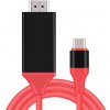 AppleKing vysokorýchlostný kábel 4K HDMI male / USB-C pre iPhone / iPad / MacBook - 2 m - červený - možnosť vrátiť tovar ZADARMO do 30tich dní