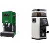 Gaggia New Classic E24, green + Rancilio STILE, white