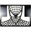 Veselá Stena Drevená nástenná dekorácia Spiderman portrét čierny