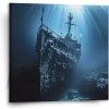 Sablio Obraz Vrak lode na dne mora - 50x50 cm
