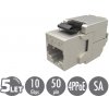Solarix 10G samorezný keystone CAT6A STP RJ45 SXKJ-10G-STP-BK-SA 25286902