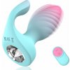 SuperLove Dual Stimulation Vibrating Silicone Anal Gem with Remote