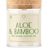 Goodie Svíčka s dřevěným praskajícím knotem - Aloe & Bamboo 160 g