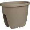 PLASTKON Balkónový kvetináč Balconia OVI na zábradlí 30 cm taupe