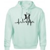 EKG volejbalistky - Oversized mikina pánska Moon - kratšia + širšia - 2XL ( Frost )