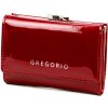 Gregorio CB-117 červená lakovaná dámska peňaženka 12 x 8,5 x 3 cm