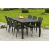 Záhradný jedálenský set Viking XL 190cm + 6x ratanová stolička Roma