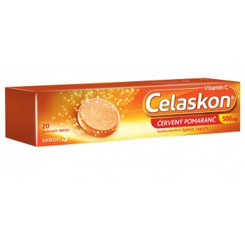 Celaskon Vitamin C 500 mg Červený Pomaranč tbl.eff.20 x 500 mg