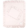 COTTON & SWEETS Perinka + vankúš s výplňou a volánikmi 50x65 Simply Glamour - Púdrova ružová