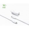 FIXED USB-C Car Charger 18W+ USB-C/Lightning Cable, white FIXCC18-CL-WH