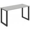 Pracovný stôl UNI O, 140x75,5x60 cm, sivá/čierna