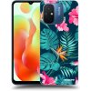 Picasee silikónový čierny obal pre Xiaomi Redmi 12C - Pink Monstera