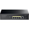 STRONG switch SW5011POE+/ 4x port Gigabit POE+/ 1x Ggabit Uplink port/ 1x Gigabit port SFP/ IEEE802.3af/at/ kovové šasi