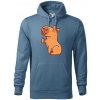 Kapybara s palcom hore - Mikina pánska Cape s kapucňou - XL ( Denim )