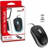 Genius DX-123 Myš, drôtová, optická, 1200DPI, 3 tlačidlá, USB, čierno-šedá