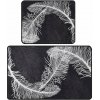 Antracitové kúpeľňové predložky v súprave 2 ks 60x100 cm Alisan – Foutastic
