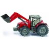Siku Farmer 1985 traktor Massey Ferguson s červeným nakladačom 1:50