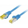 Lanberg Patchcord kat.6a S/FTP LSZH CU 0,25m modrý Fluke