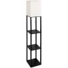 Illumaxx Stojacia lampa s poličkami 1xE27/60W/230V čierna/biela OS0073 + záruka 3 roky zadarmo