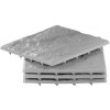 Sada chodníkových dosiek s efektom kameňa, PP, 30x30 cm, plast, farba sivá, bal. 4ks