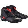 boty SMX-1 R VENTED, ALPINESTARS (černá/červená, perforovaná obšívka, vel. 38)