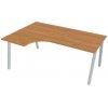 Pracovný stôl UNI A, ergo, pravý, 180x75,5x120 cm, jelša/sivá