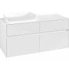 VILLEROY & BOCH Collaro závesná skrinka pod umývadlo na dosku (umývadlo vľavo), 4 zásuvky, 1200 x 500 x 548 mm, Glossy White, C11300DH