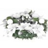 Adventný veniec MagicHome Vianoce, biely, 25 cm