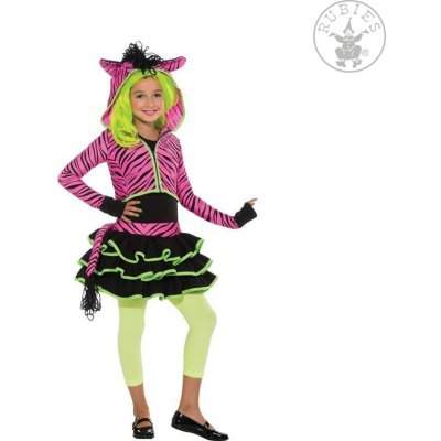 COSTUME CARNEVALE ZEBRA BAMBINA 5/6 ANNI VESTITO COMPLETO DI CERCHIETTO  CODA E COPRIGAMBE GUIRCA COD.83229