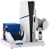 iPega P5S028 All-in-one nabíjacia stanica s chladením pre PS5/PS5 Slim/PS5 Pro biela 6974363710880