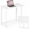 Skladací počítačový stôl 80x45 cm stôl na notebook biely ModernHome