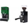 Gaggia Classic E24 BC, green + Eureka Mignon Libra 65 All Purpose, CR black