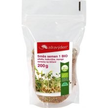 Zdravý den Zmes semien na klíčenie BIO alfalfa reďkovka mungo 200 g